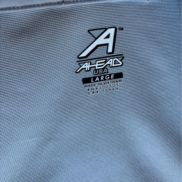 Antigua Demand Sleeveless Jacket Ahead USA Gray Shirt Size Large - Picture 7 of 8